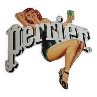 PERRIER pin up advertising plaque