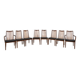 Chaises de salle à manger en teck et cuir du milieu du siècle par Leslie Dandy pour G-Plan, 1960