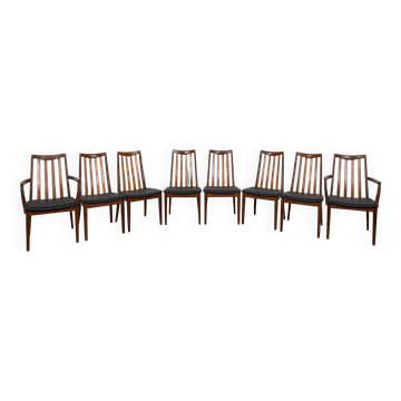 Mid-Century Teak and Leather Dining Chairs by Leslie Dandy for G-Plan, 1960