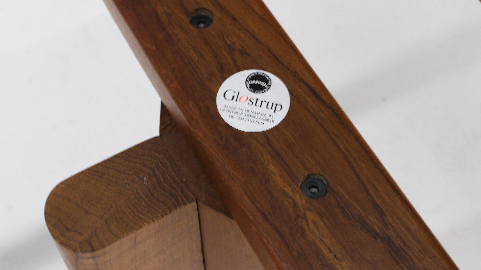 Vintage Glostrup Danish oval extendable dining table solid teak 1960s
