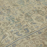 Hand-knotted persian vintage 1970s 291 cm x 374 cm beige wool carpet