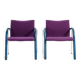 Fauteuil lounge Thonet Wulf Schneider s320 en laine violette, années 1980