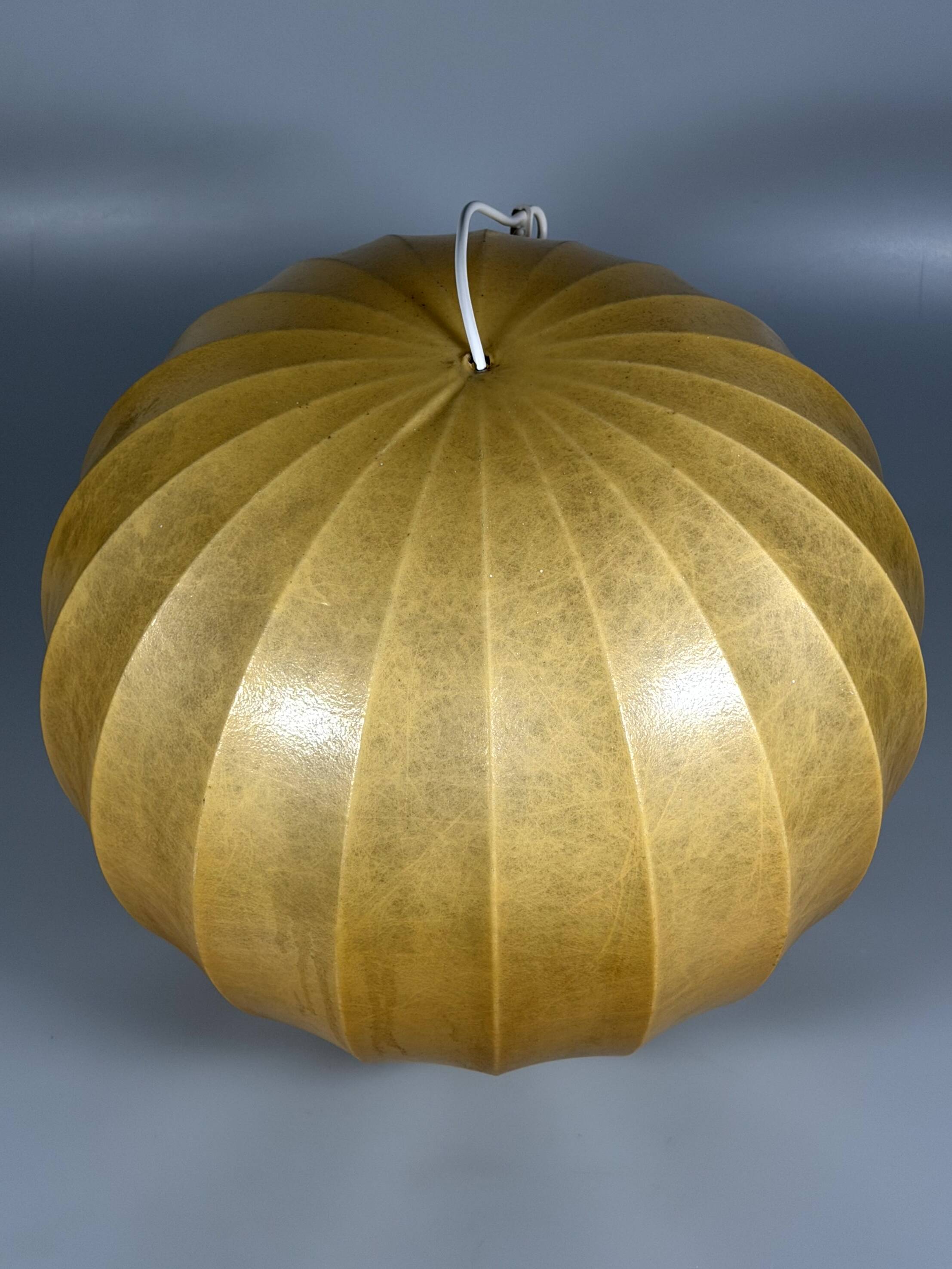 1960s 1970s Cocoon Ceiling Lamp Globe Lamp "Moon" by Goldkant Leuchten