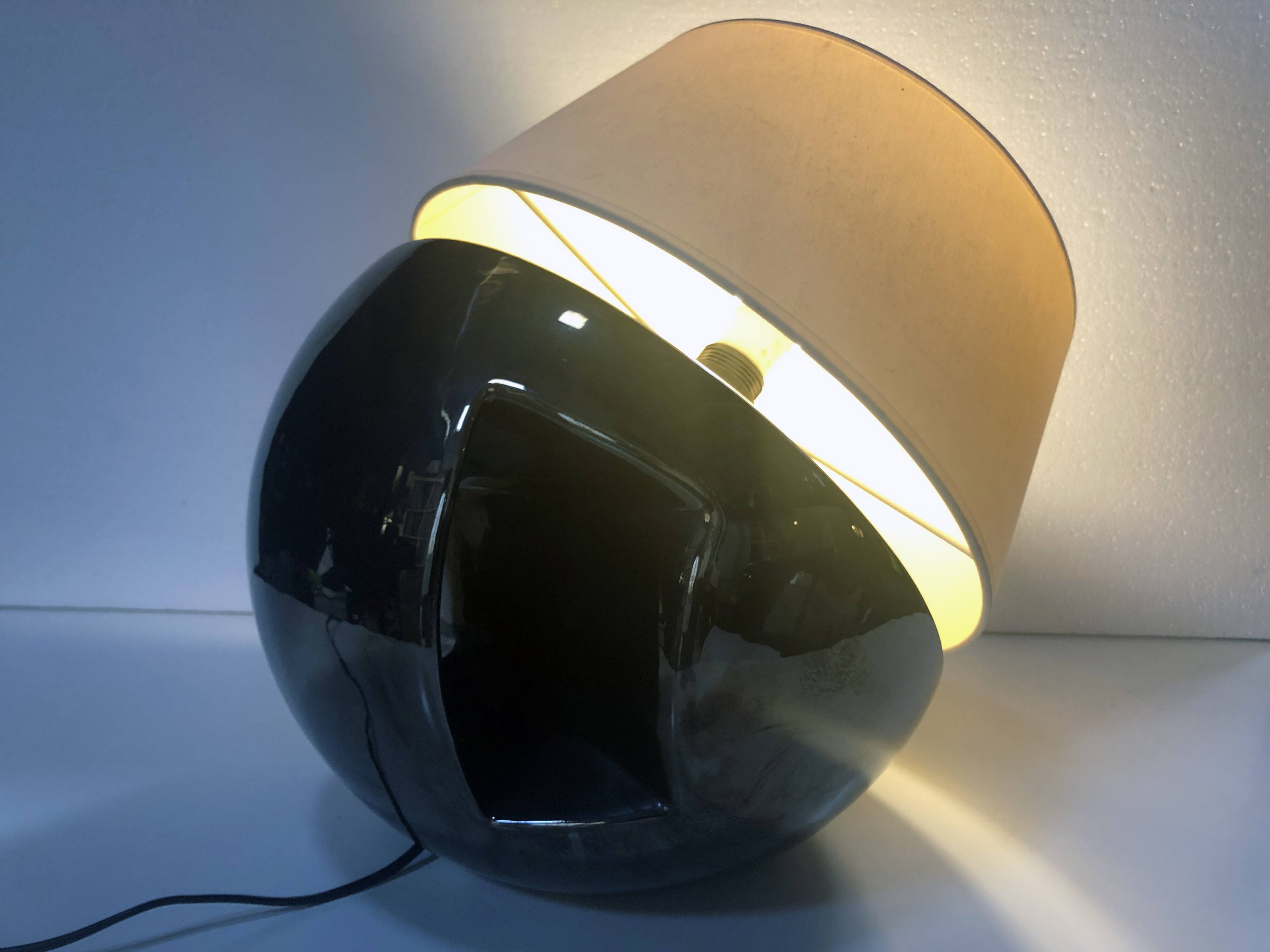 Large Vintage Lamp • Glazed Earthenware • Louis Drimmer • Space Age • 1960