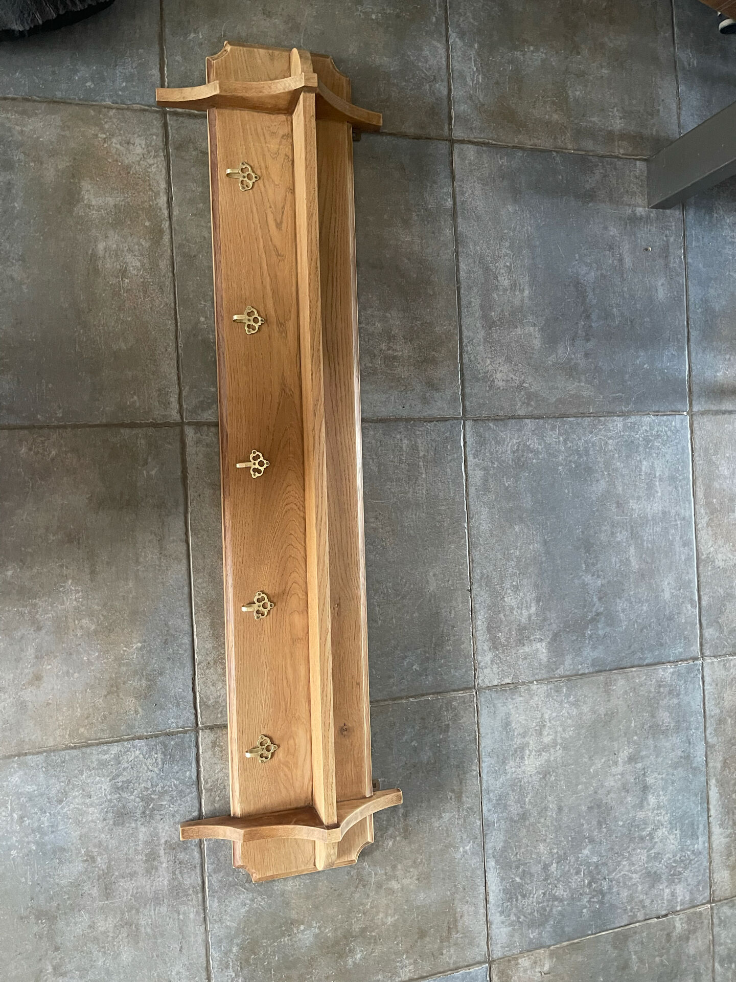 Portemanteau en chêne masif, rénové