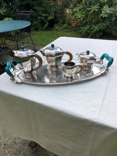 Art Deco silver tea set