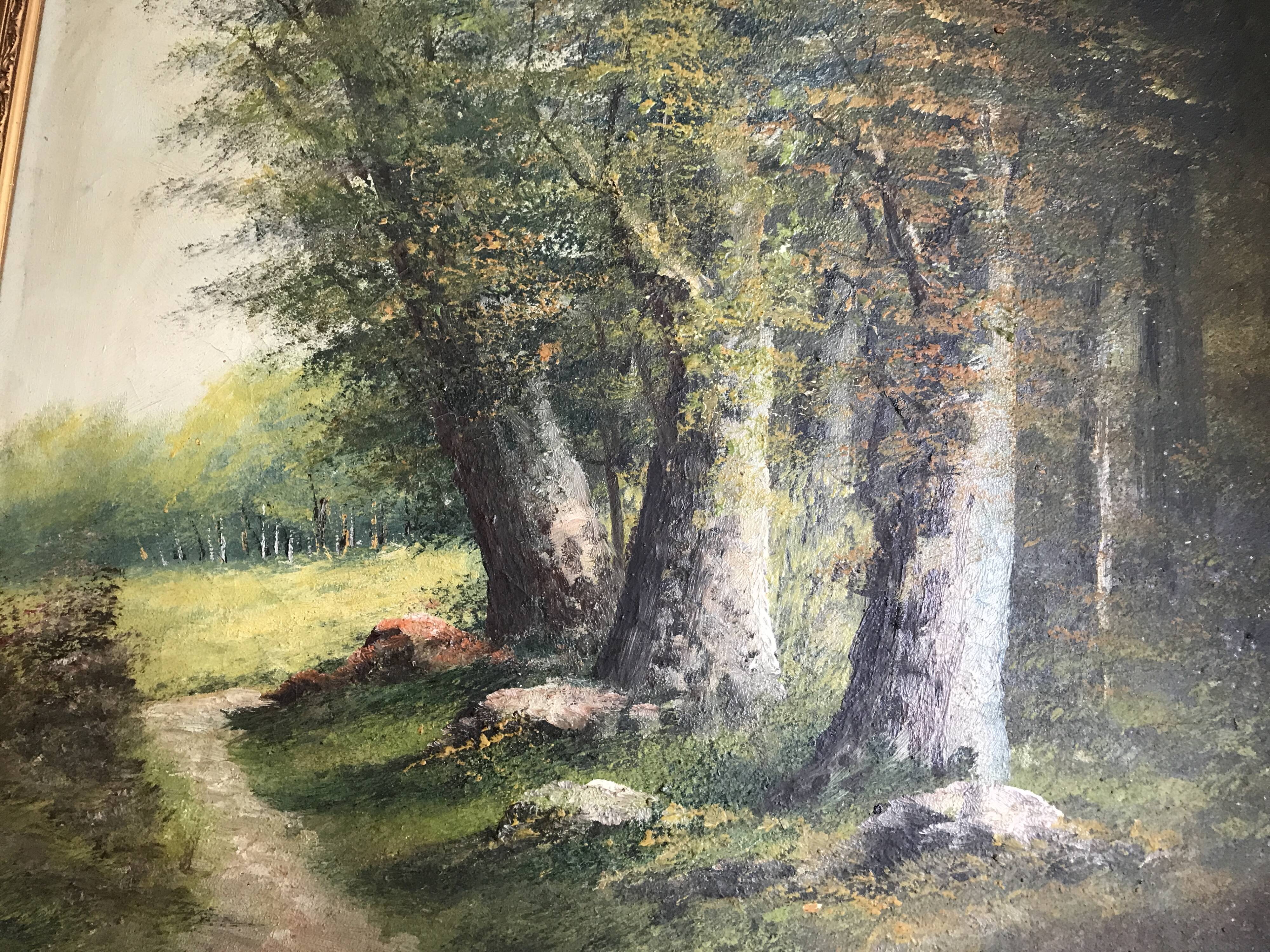 Pair two oil paintings on canvas