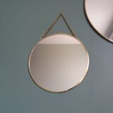 3 miroirs ronds métal doré, diametre 35, 30 et 20 cm