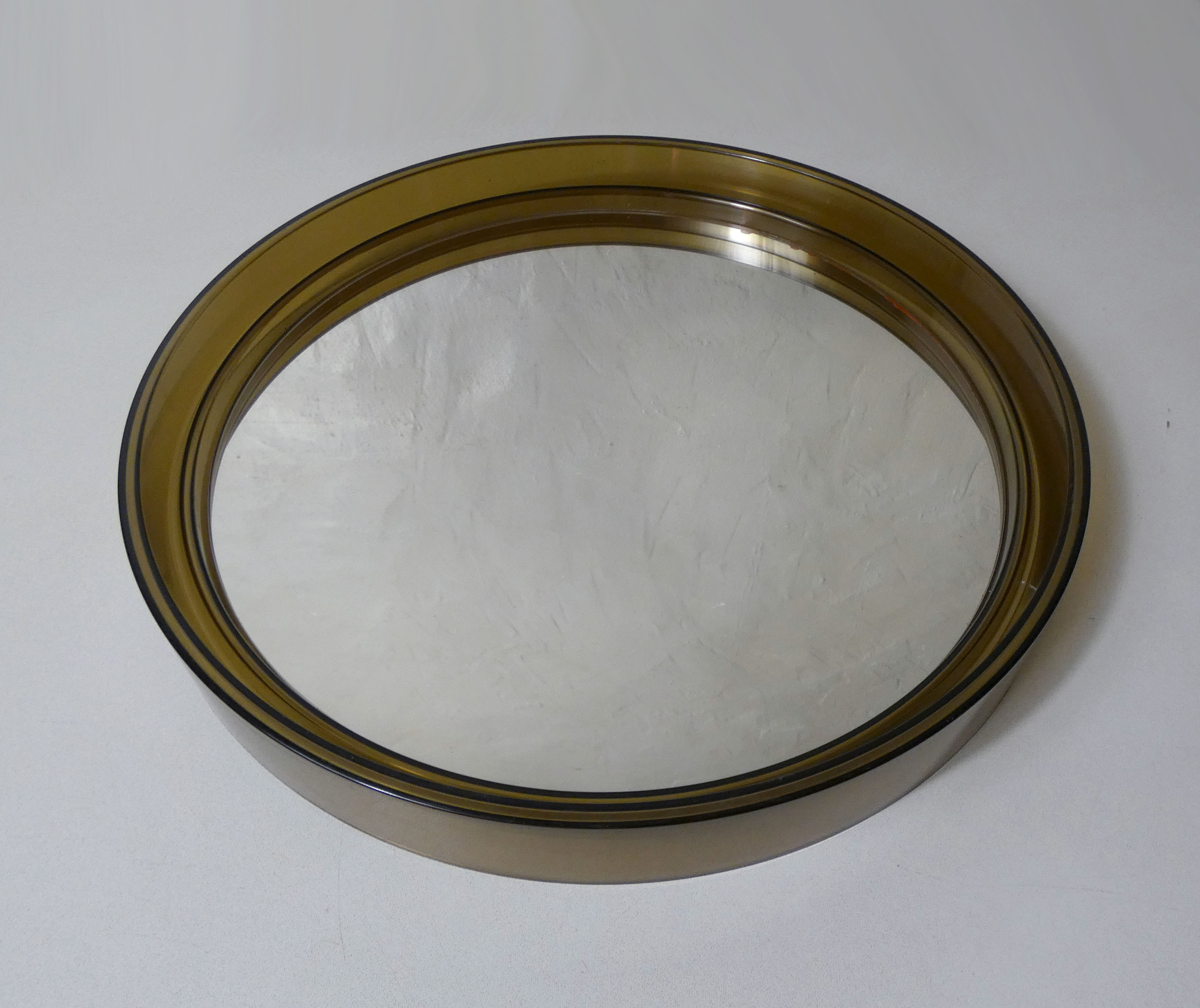 Gilac mirror in vintage smoked plastic