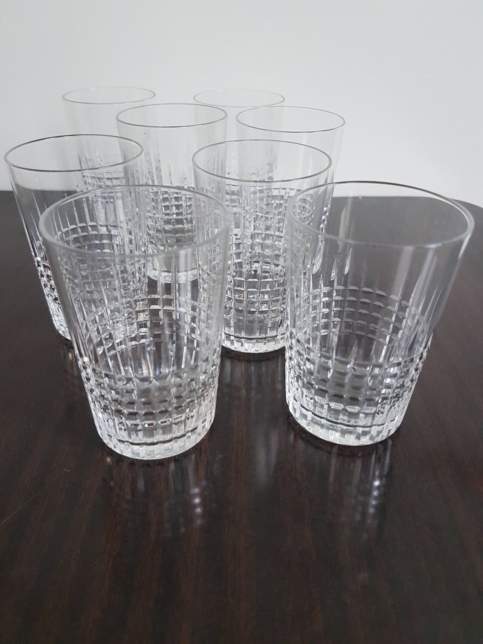 8 glasses whiskey (or glasses), Baccarat Crystal, model Nancy