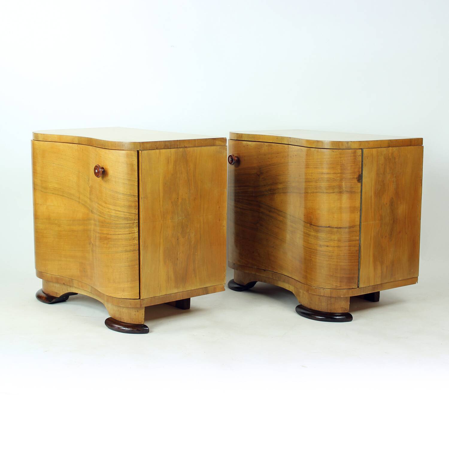 Art Deco Bedside Tables By Jindřich Halabala For Up Závody, 1930s