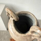 Ceramic bowl with ram heads