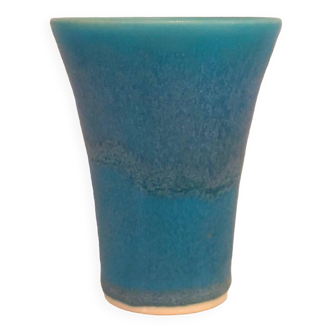 Vase turquoise en céramique