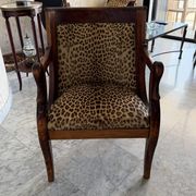 Empire/Consulate style swan neck armchair
