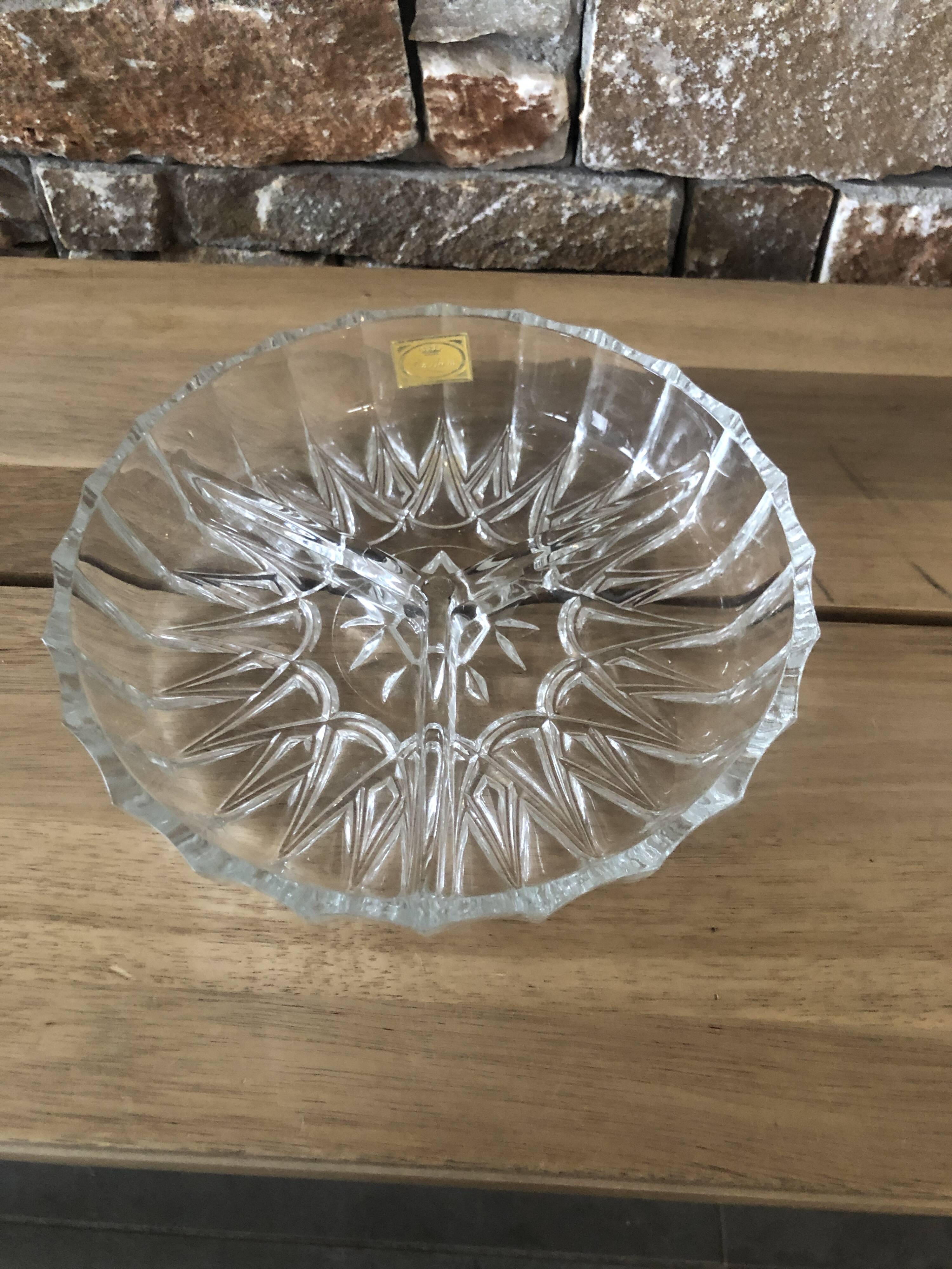 Luxhem 3-compartment crystal dish