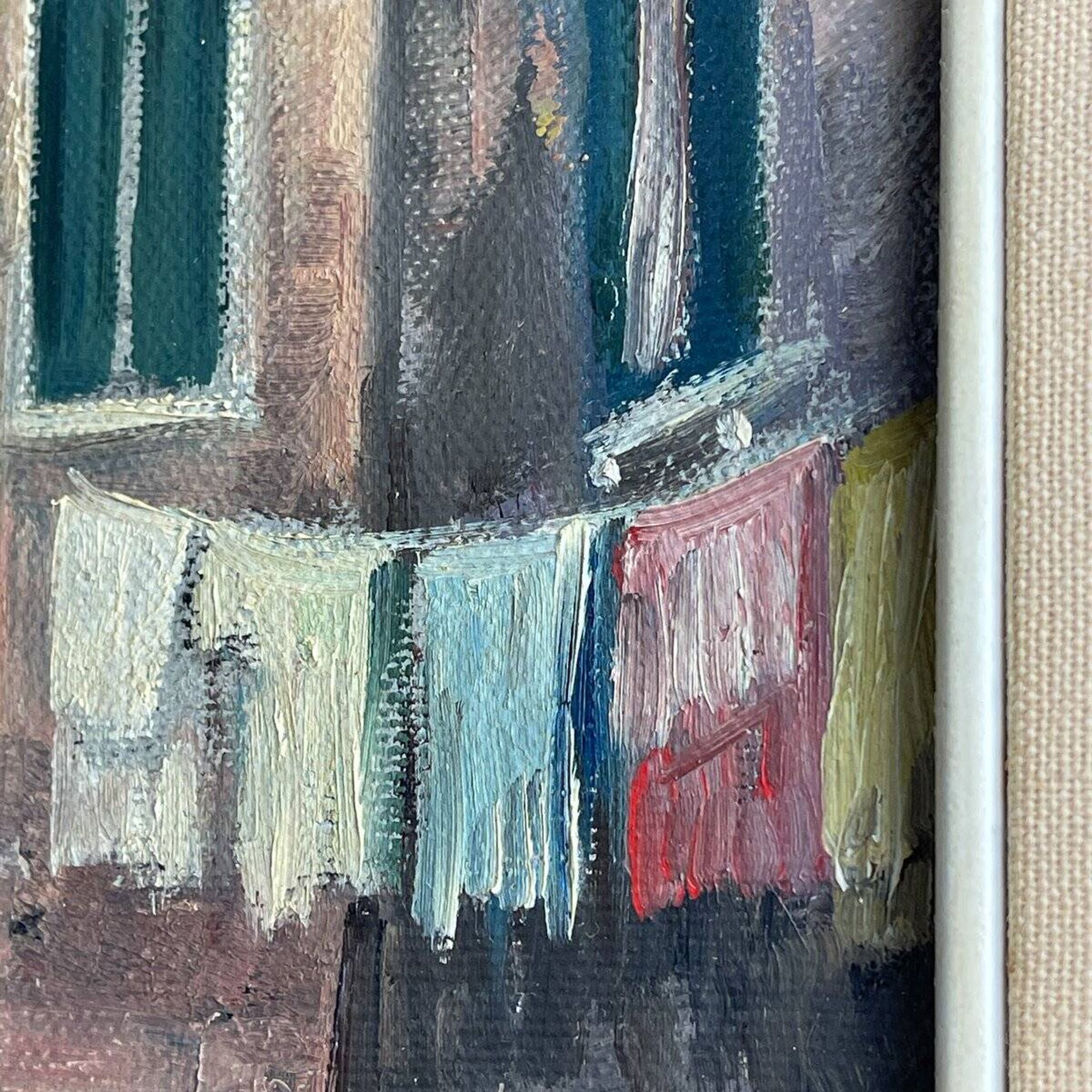 Italian artist, Venice Canal, original oil painting, 1960s, framed.