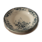 Lot 6 assiettes creuses Longwy & Saint Armand
