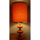Lampe bois orange et chrome 70's