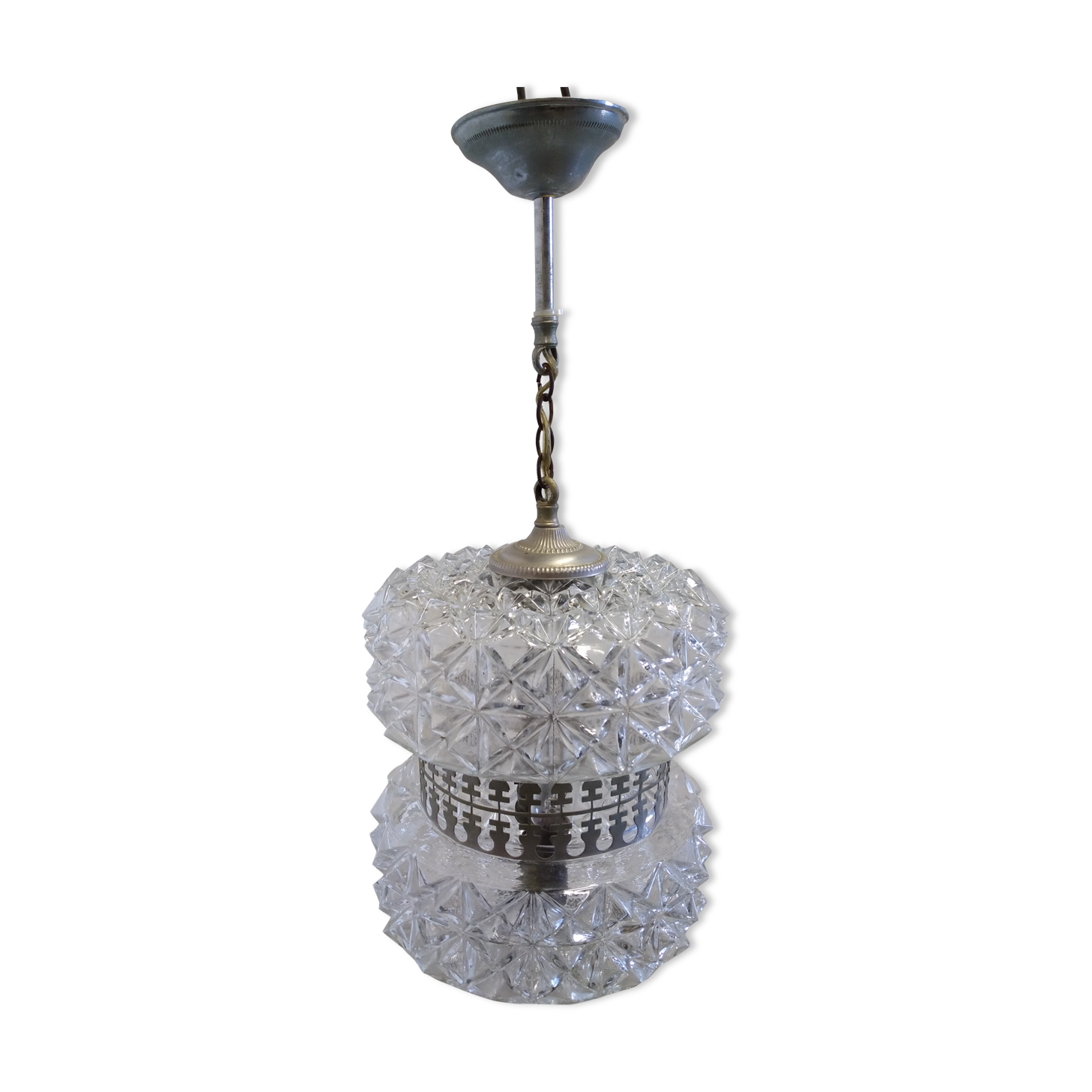 Suspension en verre vintage