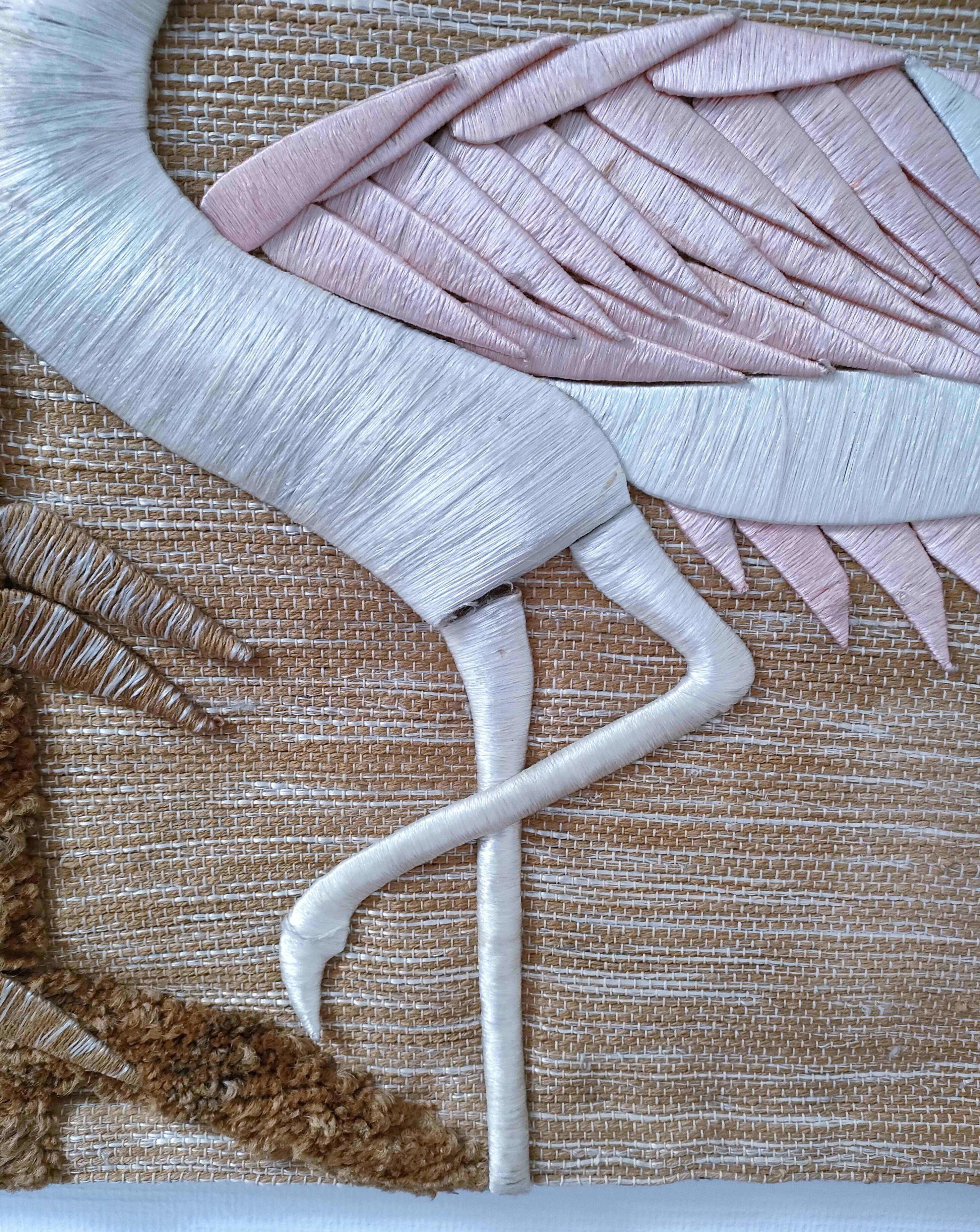 Bird and foliage tapestry stamped from the 70s