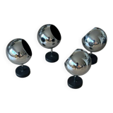 Space Age chrome wall lights, Germany 1970