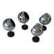 Space Age chrome wall lights, Germany 1970