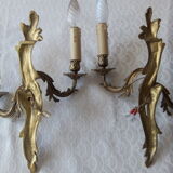 Paire d'appliques Bronze doré