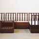 1970s Modular Beechwood Sofa by Frigerio – Original Fabric Upholstery, Set of 6