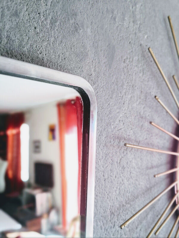 Chrome rectangular mirror 62x92cm