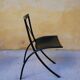 Chair by Cattelan Italia folding vintage leather and metal
