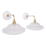 Art Deco swan neck wall lights
