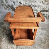 Vintage oak bar cart – France, 1950s