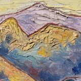 Old landscape painted with a knife