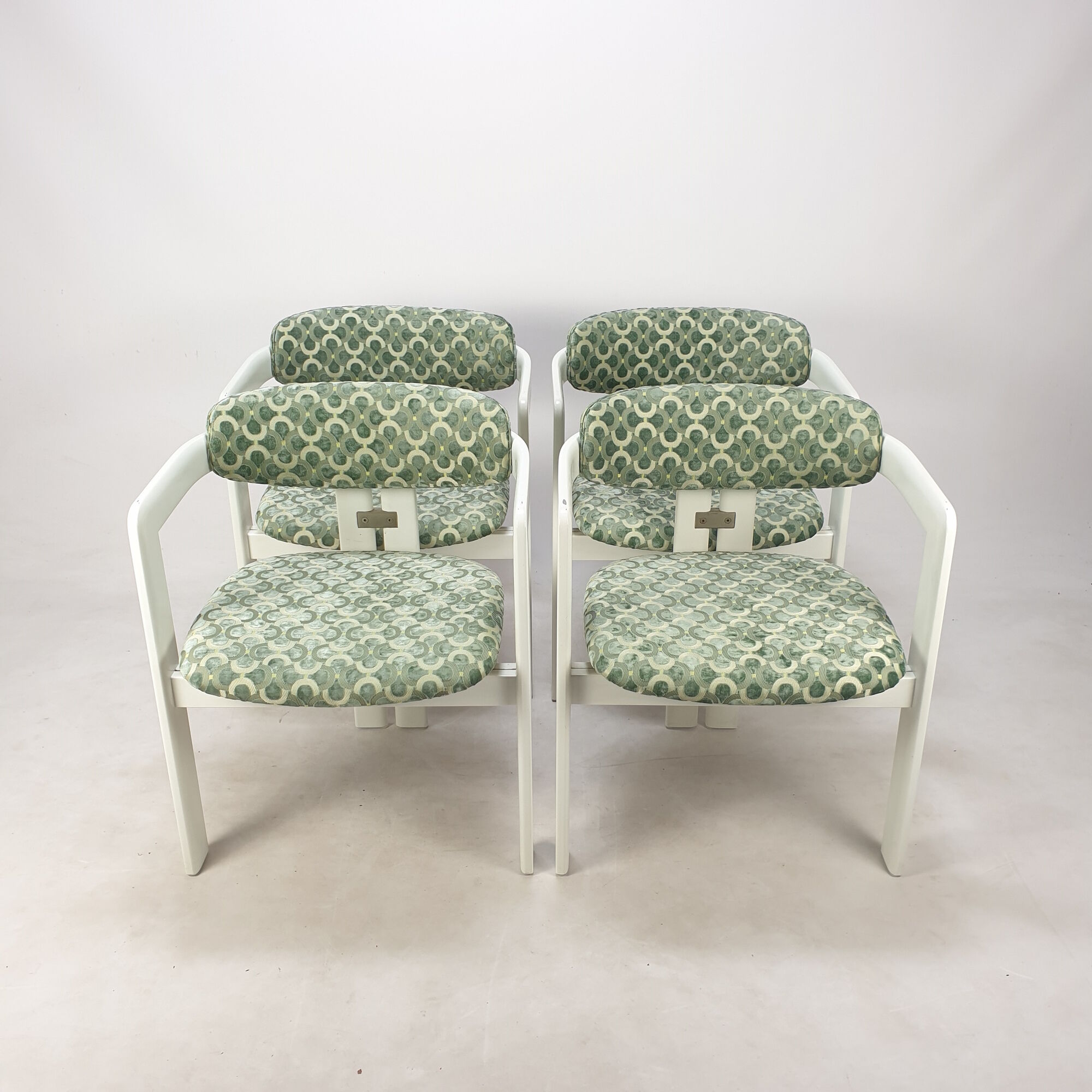 Augusto Savini for Pozzi Set of Four 'Pamplona' Chairs, Italy 1970's