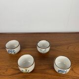 Set of 4 "herbarium" tea cups, 1960/70, ceramic