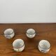 Set de 4 tasse à thé "herbier" , 1960/70, céramique
