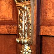 Rare antique buffet with marble, bronze, and marquetry in the Louis XVI style.