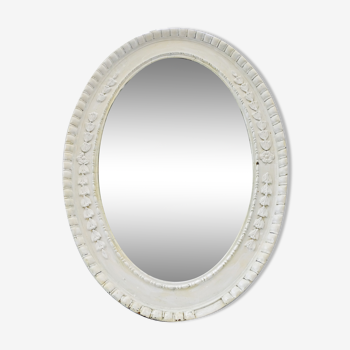 Oval antique mirror