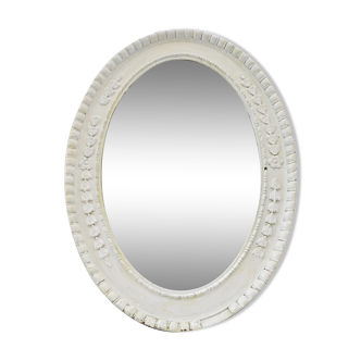 Oval antique mirror