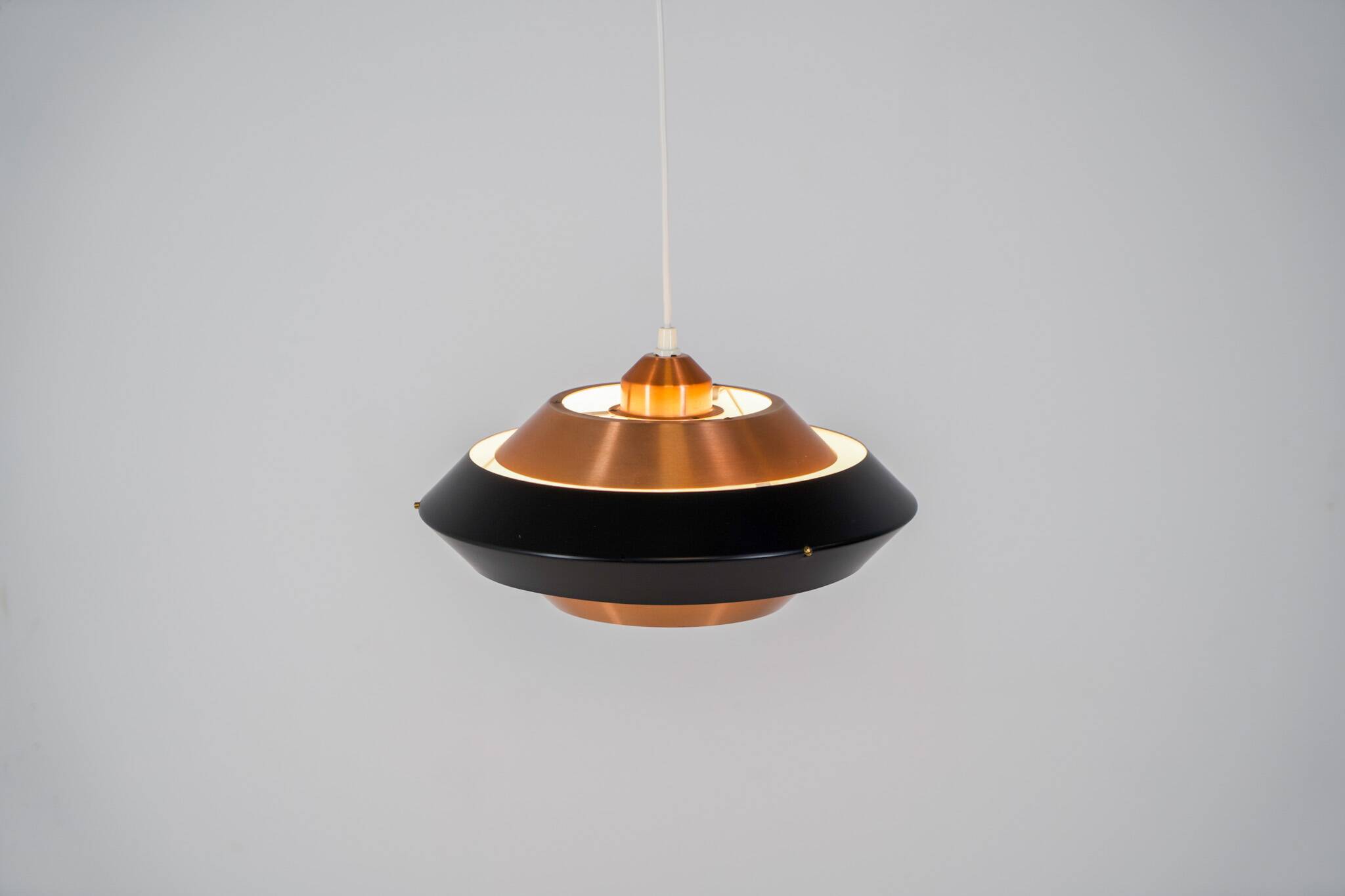 Copper & black pendant light