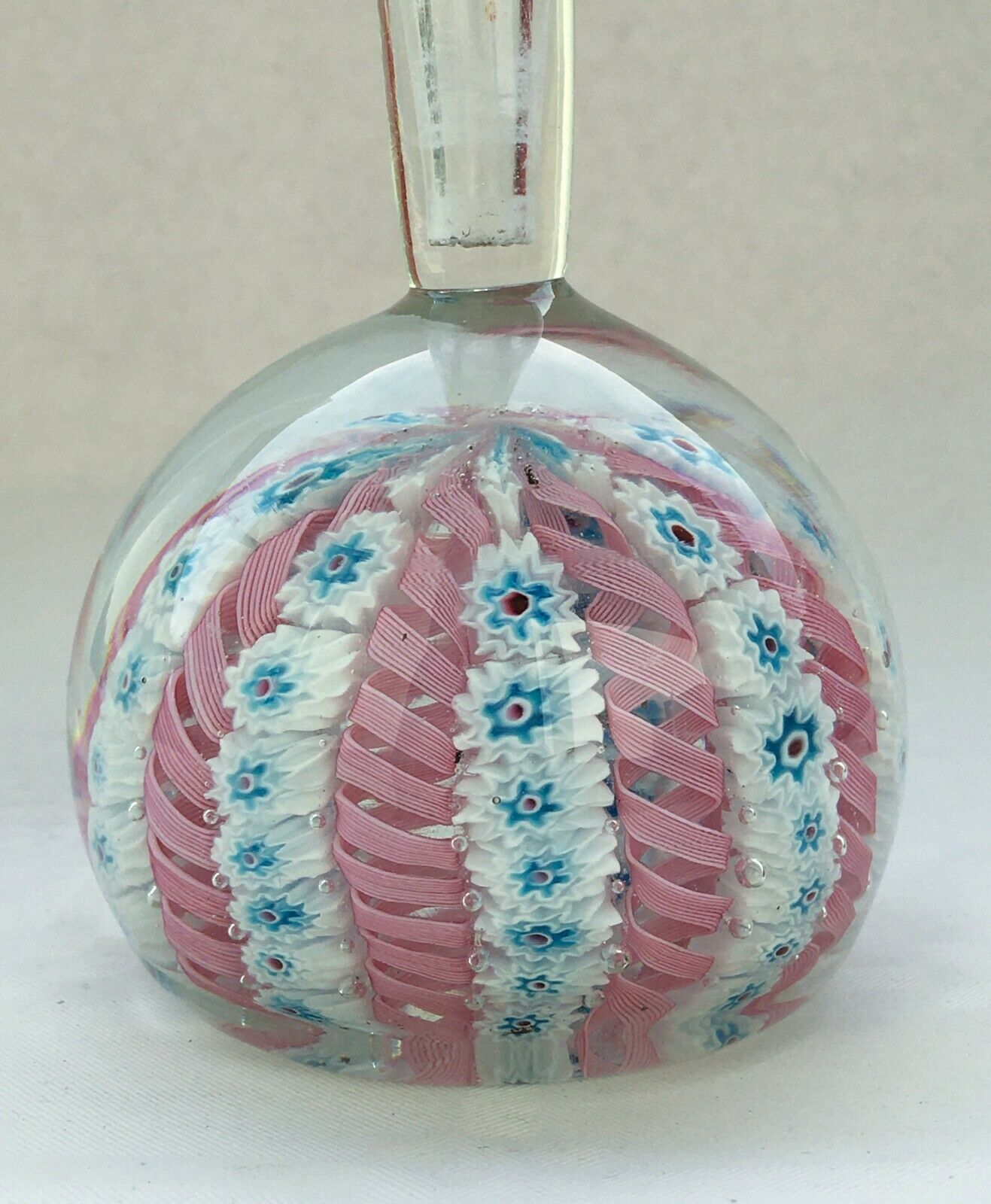 Vase soliflore foot press millefiori murano paper