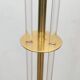 Lampadaire de parquet design en laiton doré et plexiglass