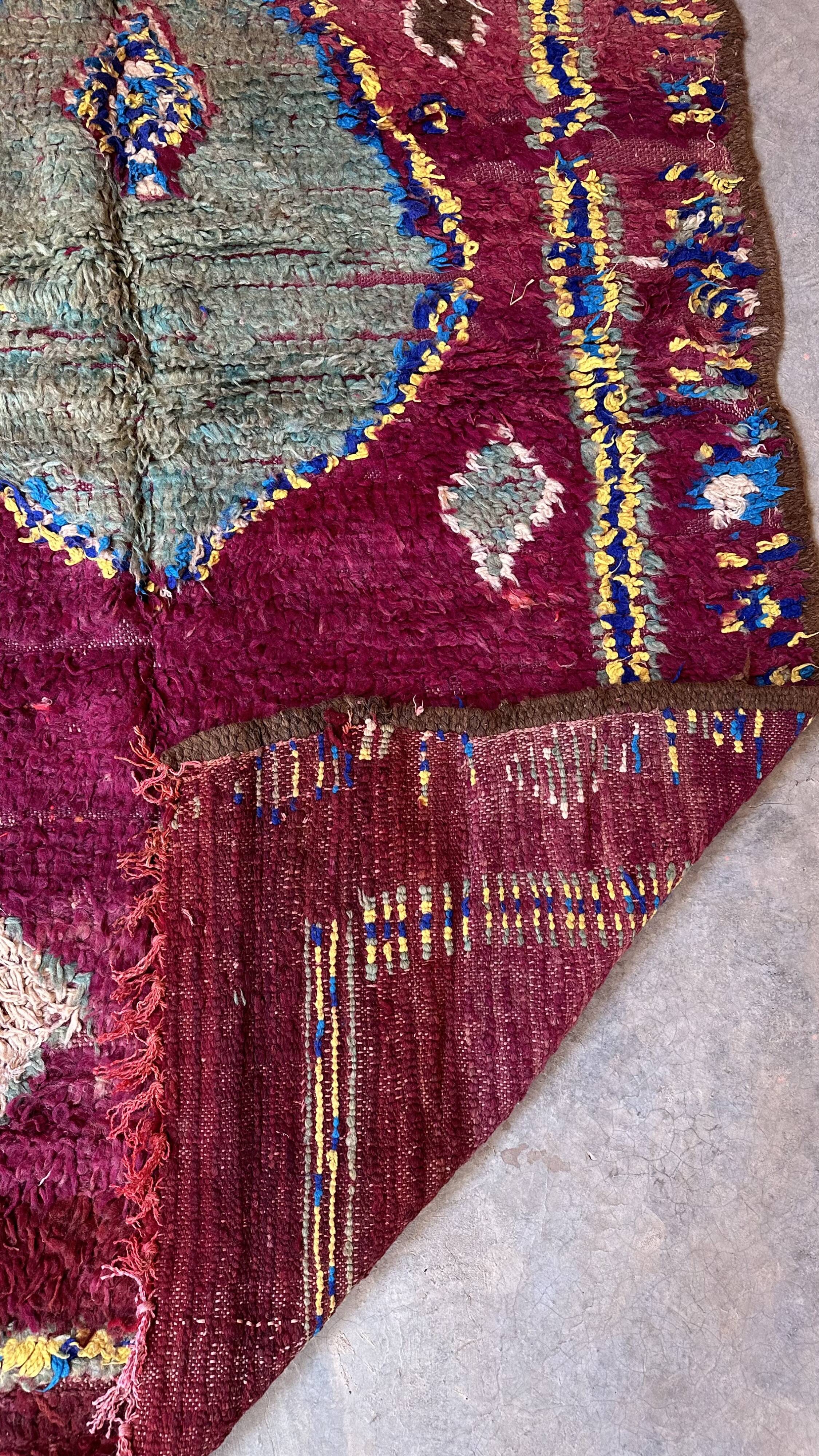 Boujad Purple Moroccan Rug - 341 x 145 cm