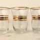 Six glasses of vintage alcohol cups