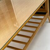 Bamboo Coffee Table with Pine Wood Top