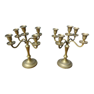 Pair of brass candlesticks