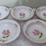 5 stoneware soup plates