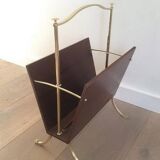 Magazine rack with claw feet. Maison Jansen