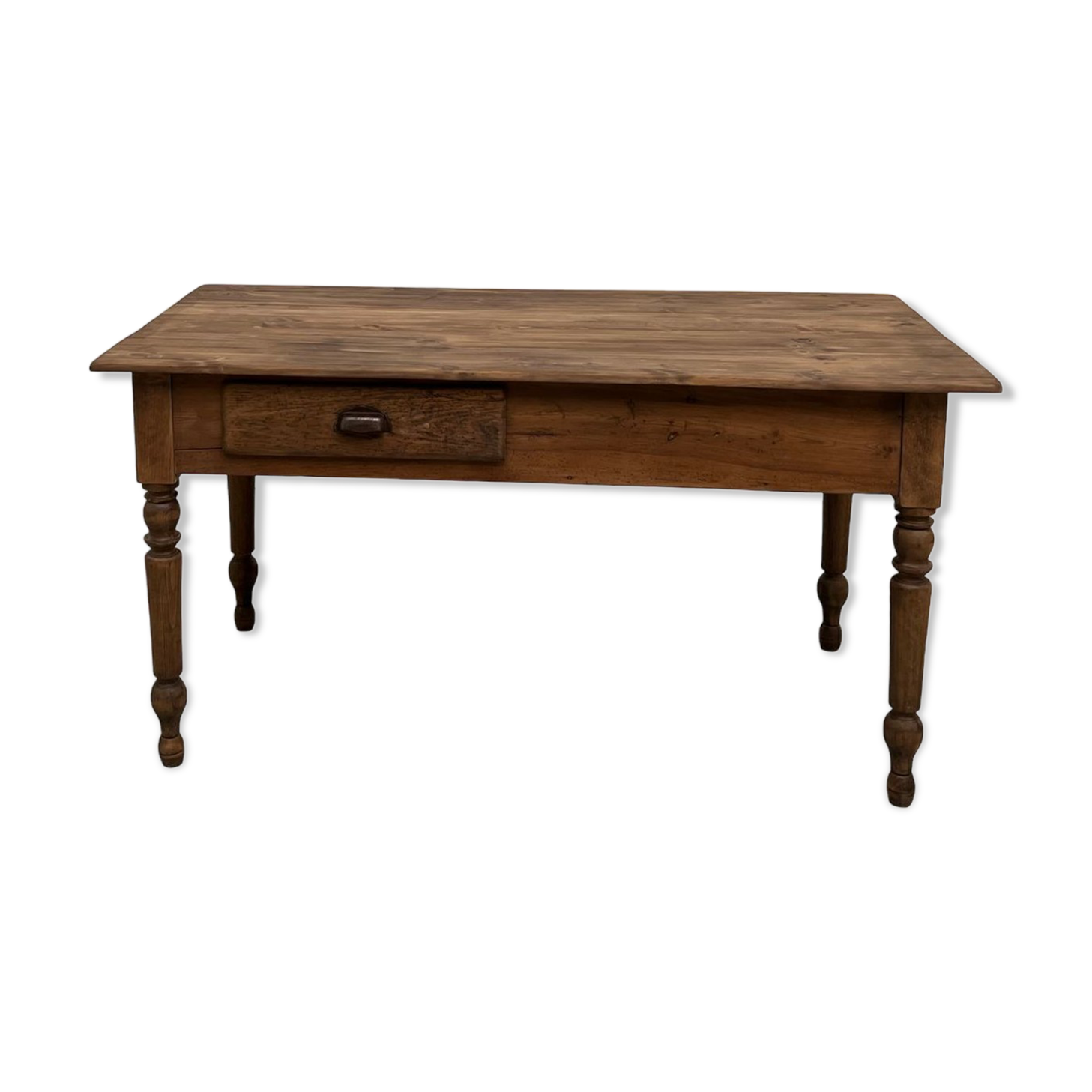 Table de travail de ferme en pin, des années 50