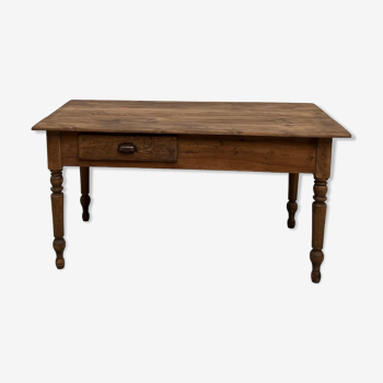 Pine farmhouse work table, from the 50s completely restored